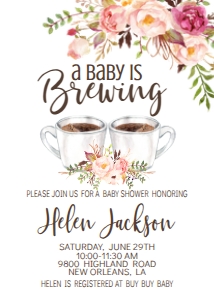 Baby Shower Boho Pink Floral Coffee Brewing: Baby Shower Boho Pink Floral Kit  623149531