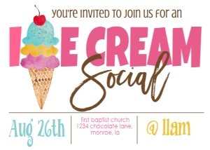 Birthday Ice Cream Social design preview