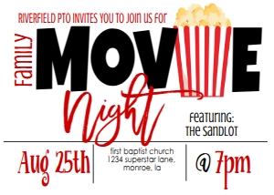 School PTO Family Movie Night: School PTO Family Movie Night