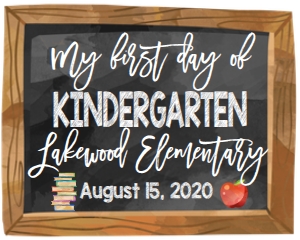 School First Day Kindergarten Chalkboard design preview