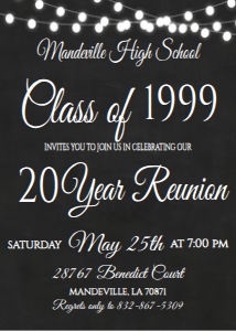 Graduation Class Reunion Chalk Lights: Graduation Class Reunion Chalk Lights