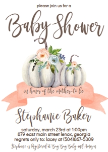 BS Peach and Blue Floral Pumpkin: BS Peach and Blue Floral Pumpkin