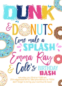 Birthday Donut Dunk Splash bright: Birthday Donut Dunk Splash bright