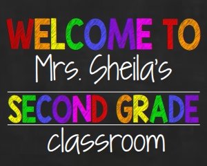 School Second Grade Classroom Sign design preview