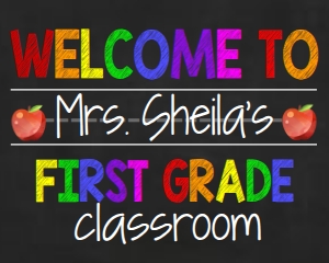 School Multi Classroom Welcome Sign: School Multi Classroom Welcome Sign