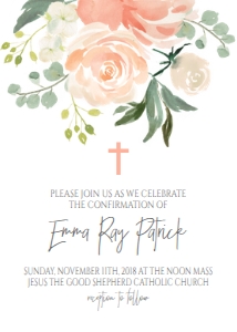 Confirmation Peach Floral: Confirmation Peach Floral