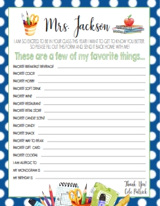 School Teacher Favorite Things Supplies design preview
