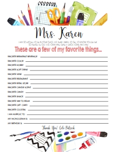School Teacher Favorite Things Supplies Frame design preview