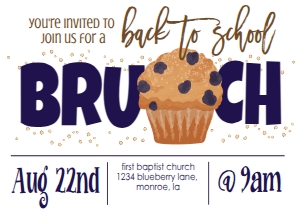 Back to School Brunch Invitation: Back to School Brunch Muffin Invite