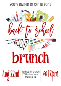 Back to School Brunch Invitation: Back to School Brunch Invitation