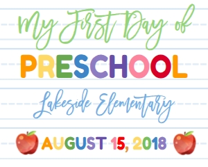 School First Day of Preschool Blue Green Boy Apples 10x8: School First Day of Preschool Blue Green Boy Apples 10x8