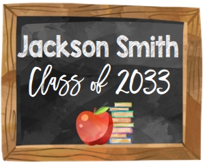 School Chalkboard Class of 8x10 design preview
