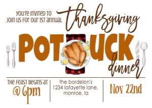 Fall Thanksgiving PotLuck Dinner: Fall Thanksgiving PotLuck Dinner