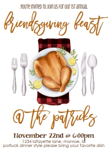 Friendsgiving Feast Potluck Dinner design preview