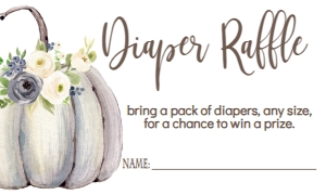 BS Blue Floral Pumpkin Diaper Raffle: BS Blue Floral White Pumpkin