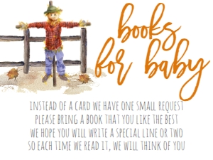 BS Truck Pumpkin Book Card: Baby Shower Red Truck Pumpkin