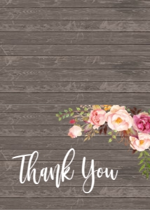 Thank You Boho Rustic Floral Master: Fall Boho Wood Floral Pumpkin baby shower