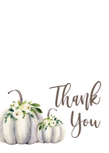 Greenery Floral Pumpkin Thank You: Baby Shower Greenery Floral Pumpkin