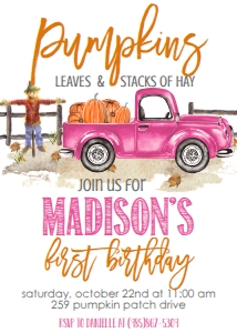 Birthday Pink Pumpkin Truck: Birthday Pink Pumpkin Truck