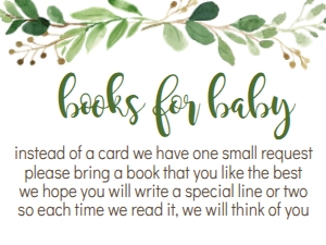 Baby Shower Woodland Greenery Wreath Book Card: Baby Shower Woodland Greenery Invite 190581505