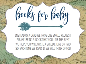 Baby Shower Gold Adventure Map Book Card: Baby Shower Gold Adventure Map Invitation 502680328