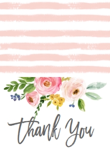 Thank You Pink Floral P1 Mad: Baby Shower Sip and See Pink Floral