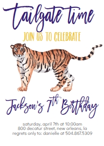 Birthday Tailgate Tiger design preview
