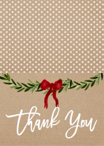 Thank You Christmas Kraft Thank You: Christmas Party Kraft Merry Little Invitation