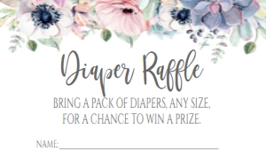Baby Shower Succulent Header Diaper Raffle: Baby Shower Succulent Header Invitation 521060804