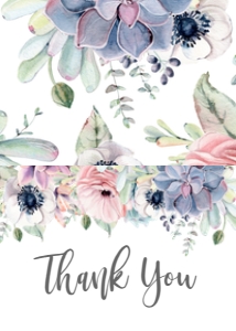 Thank You Succulent Header Thank You: Baby Shower Succulent Header Invitation 521060804
