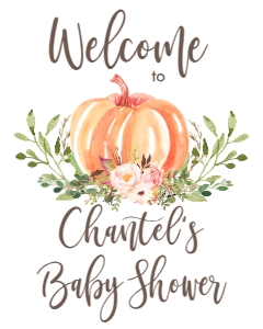 BSS Pumpkin Baby Greenery Welcome Sign: BS Pumpkin Baby Greenery