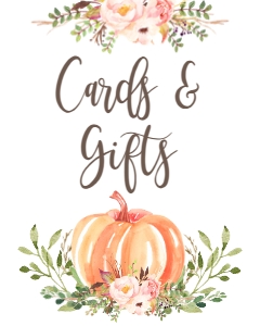 BSS Pumpkin Baby Greenery Cards and Gifts Sign: Baby Shower Pumpkin Greenery Welcome Sign 18x24