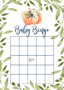 BSG Blue Floral Pumpkin Game Set design preview