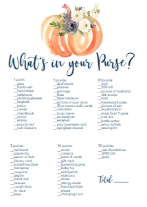BSG Blue Floral Pumpkin Purse Game: BSG Blue Floral Pumpkin Game Set
