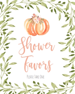 BSS Peach Pumpkin Shower Favor Sign: BSS Peach Pumpkin Late Night Diapers Sign