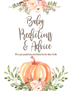 BSS Pumpkin Baby Greenery Advice Sign: Baby Shower Pumpkin Greenery Welcome Sign 18x24