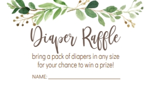 Baby Shower Woodland Greenery Diaper Raffle: Baby Shower Baby Is Brewing Bottle Beer Greenery