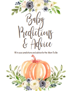 BSS Blue Pumpkin Baby Greenery Advice Sign: BSS Pumpkin Blue Greenery Welcome Sign 18x24