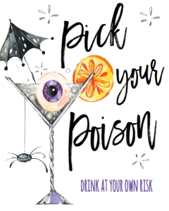 Halloween Pick your Poison Sign design preview