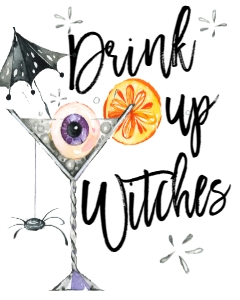 Halloween Drink up Witches Sign: Halloween Boos or Booze Invite