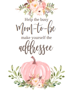 BSS Pink Pumpkin Floral Addressee Sign: BSS Floral Pink Pumpkin Welcome Sign 8x10