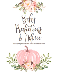 BSS Pink Pumpkin Floral Advice Sign: BSS Floral Pink Pumpkin Welcome Sign 8x10