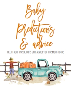 BSS Mint Truck Pumpkin Predictions and Advice Sign: BSS Mint Pumpkin Truck Welcome Sign 8x10