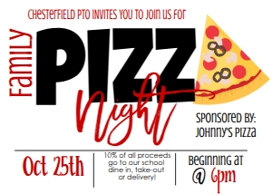 Pizza Night School Flyer: Pizza Night Flyer