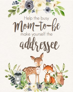 BSS Woodland Animals Blue Addressee: BSS Woodland Animals Floral Blue Welcome 8x10