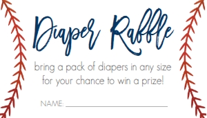 Baby Shower Baseball Diaper Raffle: Baby Shower Baseball Diaper Raffle