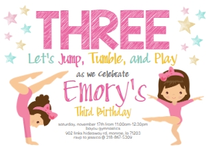 Birthday Gymnastics Brunette: Birthday Gymnastics Brunette