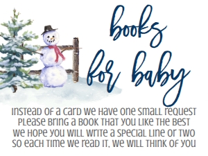 Baby Shower Christmas Navy Truck Snowflake Book Card: Baby Shower Christmas Navy Truck Snowflake Invitation 655177249