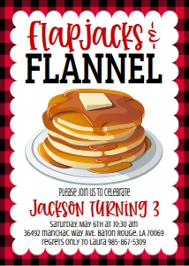Birthday Flapjack Flannel: Birthday Flapjack Flannel