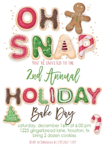 Christmas Cookie Bake Sale Invitation: Christmas Cookie Bake Sale Invitation